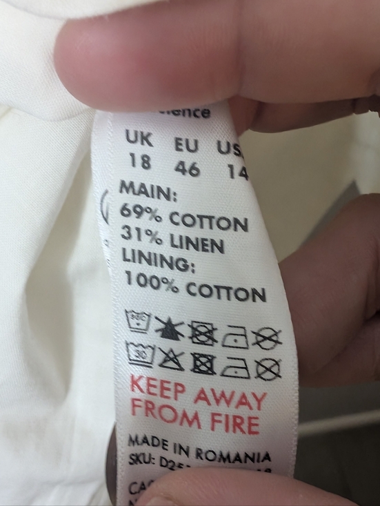 Nobody's Child Gio Organic And Cotton Sleeveless Halter Button-Front Cream Dress - Picture 9 of 9